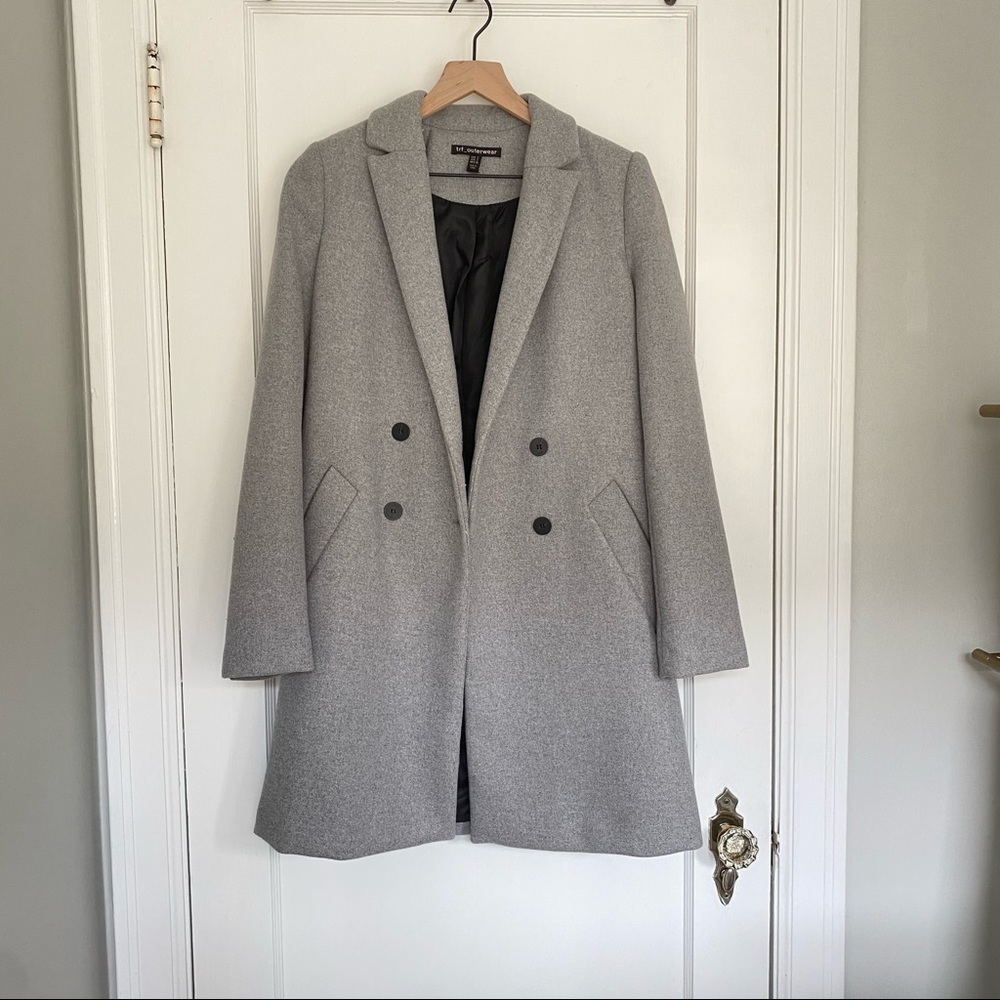 Zara grey pea coat